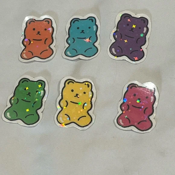 Gummy, bear, holographic stickers - Picture 2 of 2
